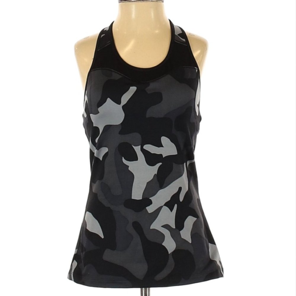 ATHLETA | Cutout Racerback Full Body Workout Tank Camo Padded Bra XS - Picture 3 of 5
